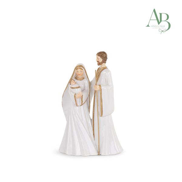 Natività natalizia in porcellana bianca h.16 cm con scatola regalo