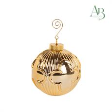 Sfera natalizia oro decoro royal venice da appendere diametro 10 cm con scatola regalo