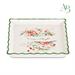 Vassoio quadrato decoro merry and bright in ceramica 20xh.20 cm con scatola regalo