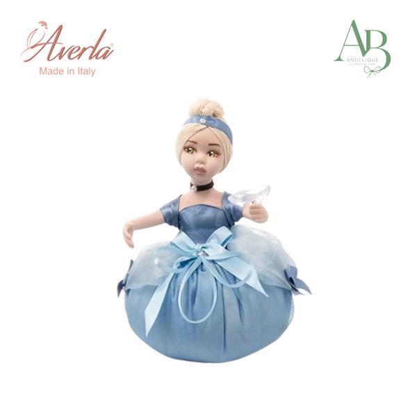 Principessa Cindry Averla in porcellana di capodimonte su puffo  h.14.5cm con scatola regalo