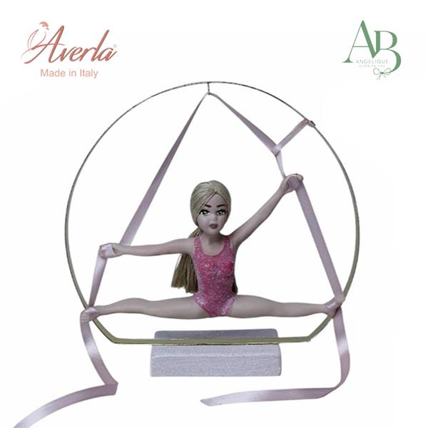 Ginnasta Averla in spaccata porcellana di capodimonte 17,5xH.18 Cm con scatola regalo