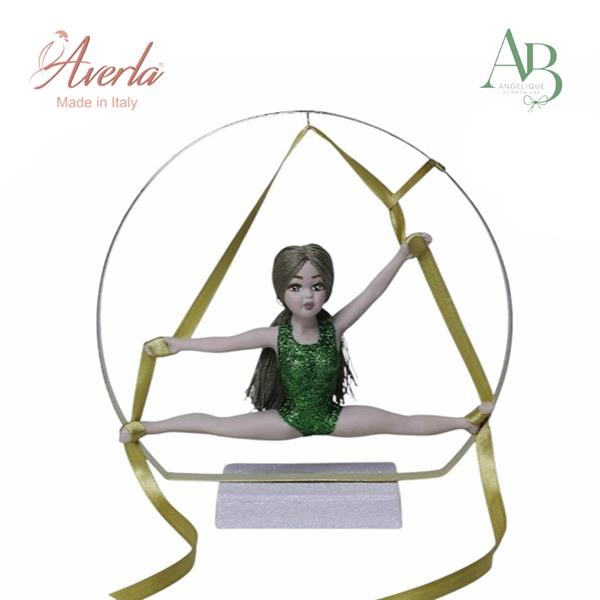 Ginnasta Averla in spaccata porcellana di capodimonte 17,5xH.18 Cm con scatola regalo