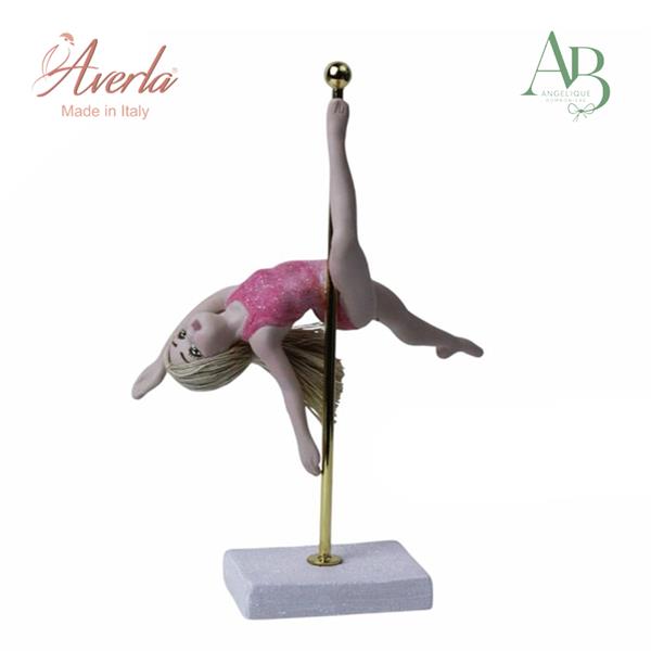 Ginnasta Averla poldance in porcellana di capodimonte  17,5xH.18Cm con scatola regalo