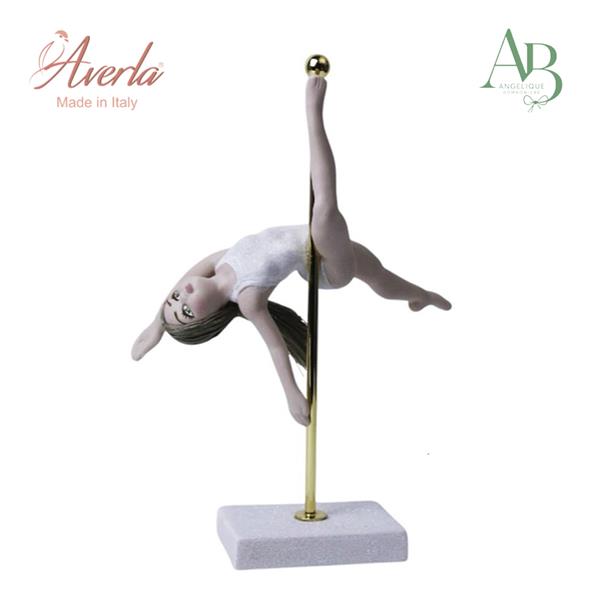 Ginnasta Averla poldance in porcellana di capodimonte  17,5xH.18Cm con scatola regalo