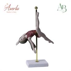 Ginnasta Averla poldance in porcellana di capodimonte  17,5xH.18Cm con scatola regalo