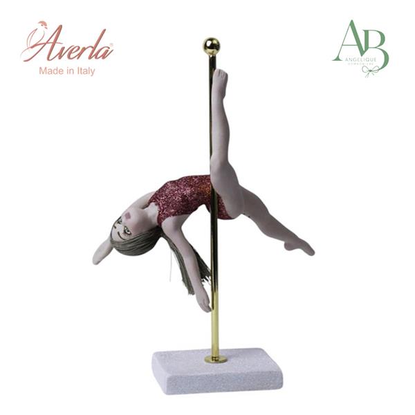 Ginnasta Averla poldance in porcellana di capodimonte  17,5xH.18Cm con scatola regalo
