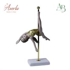 Ginnasta Averla poldance in porcellana di capodimonte  17,5xH.18Cm con scatola regalo