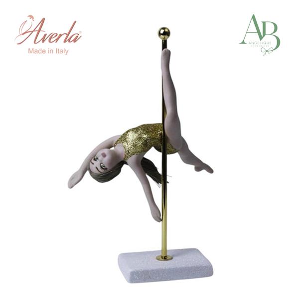 Ginnasta Averla poldance in porcellana di capodimonte  17,5xH.18Cm con scatola regalo