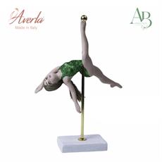 Ginnasta Averla poldance in porcellana di capodimonte  17,5xH.18Cm con scatola regalo