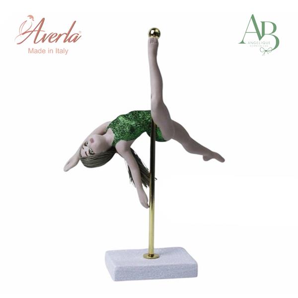 Ginnasta Averla poldance in porcellana di capodimonte  17,5xH.18Cm con scatola regalo