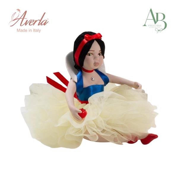 Principessa Averla seduta media in porcellana di capodimonte h.12cm con scatola regalo