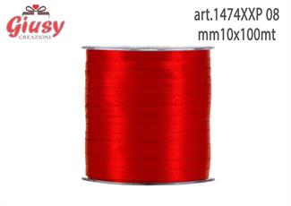Nastro doppio raso 10mm rotolo da 100 metri di colore rosso