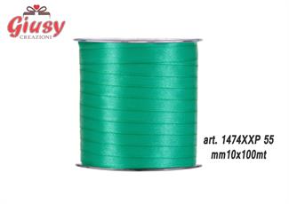 Nastro doppio raso 10mm rotolo da 100 metri di colore verde tiffany