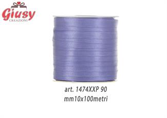 Nastro doppio raso 10mm rotolo da 100 metri di colore lilla